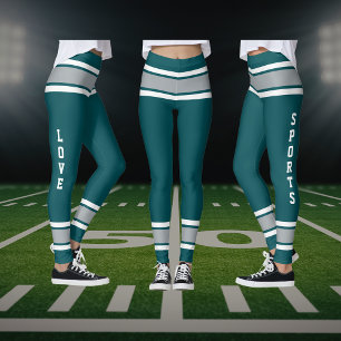 Leggings Minuit Green Silver Team Jersey Love Sports