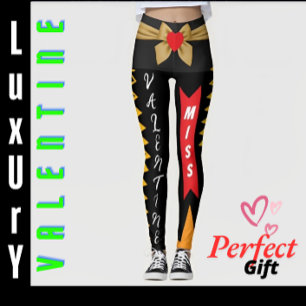 Leggings Miss Valentine Cadeau avec coeur et bow Amateurs