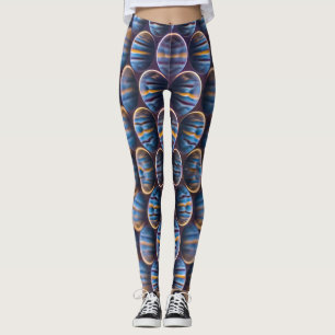 Leggings mit Abstrakter Honigwabe