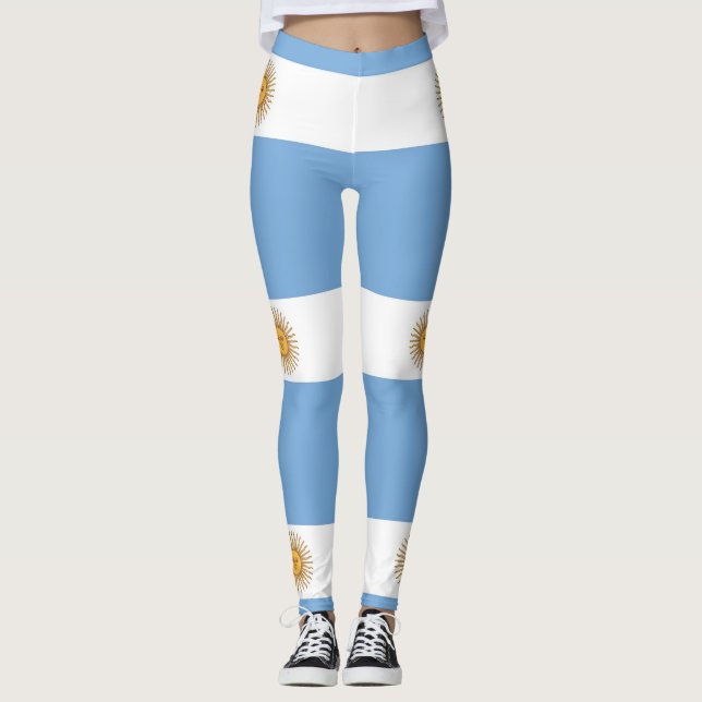 Leggings mit argentinischer Flagge (Vorderseite)