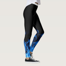 Leggings mit Blauer Flamme