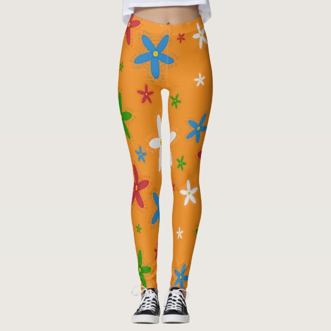 Leggings mit Blumenmuster (Vorderseite)