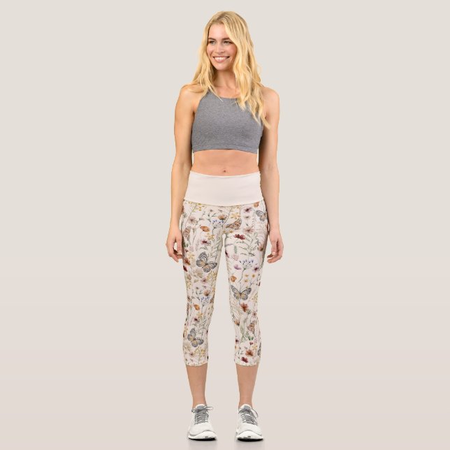 Leggings mit Blumenwasser (Vorderseite)