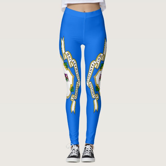 Leggings mit der Flagge des Staat Connecticut, USA (Vorderseite)