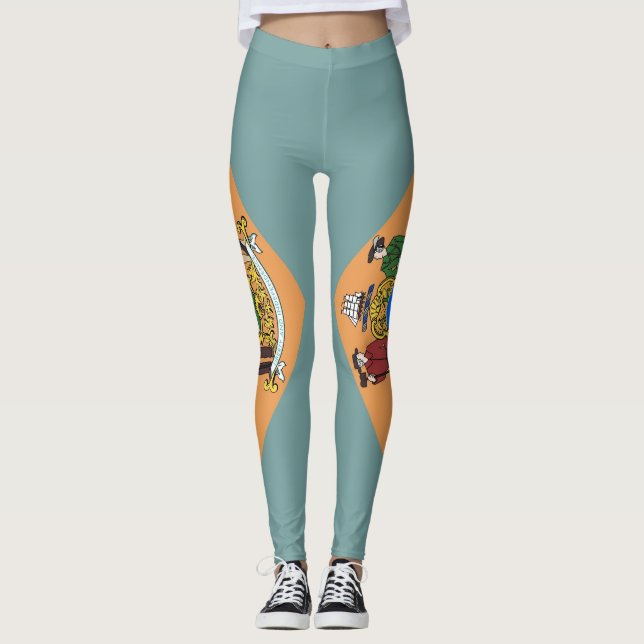 Leggings mit der Flagge des Staat Delaware, USA (Vorderseite)