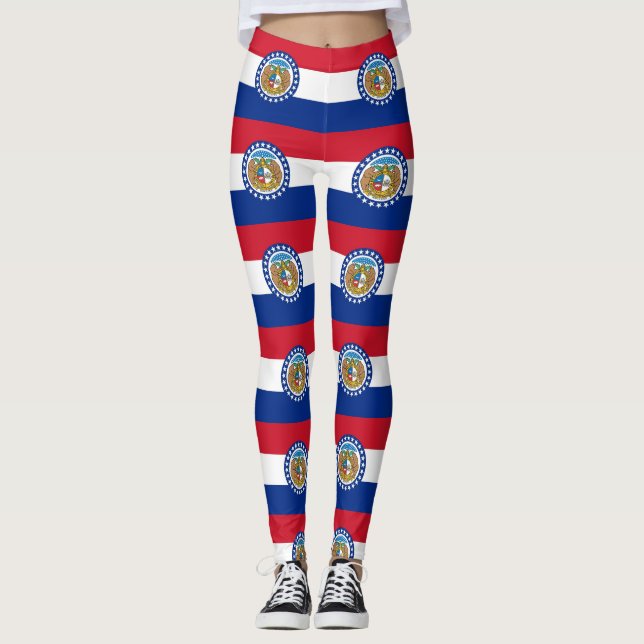 Leggings mit der Flagge des Staat Missouri, USA (Vorderseite)