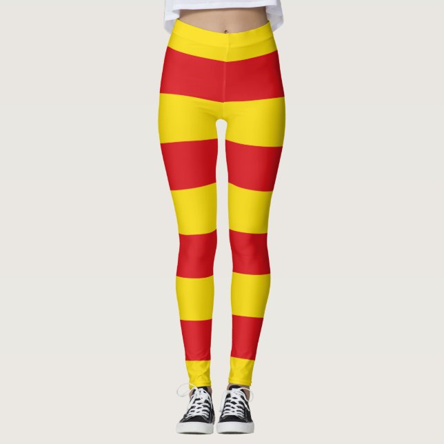 Leggings mit der Flagge Kataloniens (Vorderseite)