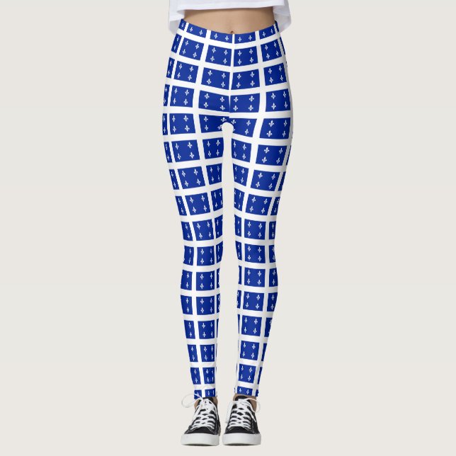Leggings mit der Flagge Quebec, Kanada (Vorderseite)