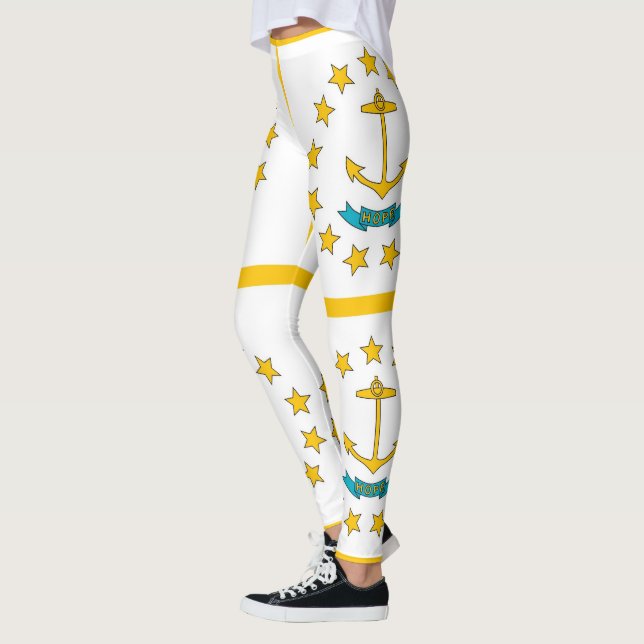 Leggings mit der Flagge von Rhode Island, USA (Links)