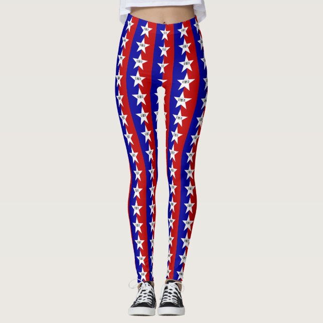 Leggings mit der Flagge von San Antonio City, USA (Vorderseite)
