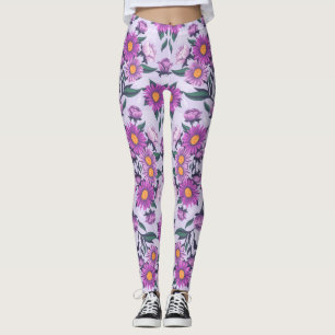 Leggings mit einem auffälligen Blumenmuster
