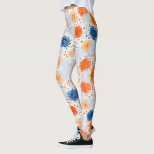 Leggings mit einem lebendigen abstrakten Design