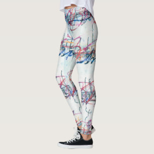 Leggings mit farbenfrohen Wasserfarben