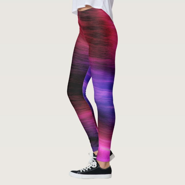 Leggings mit farbenfrohen Wellenmuster (Links)