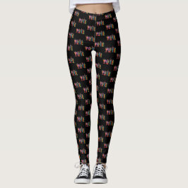 Leggings mit farbenfroher "Abstimmung"