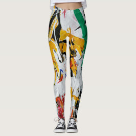 Leggings mit farbigen Verschmutzungen