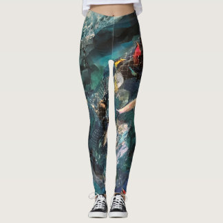 Leggings mit Fischerei-Netz