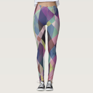 Leggings mit geometrischem Muster in dunklen Schat