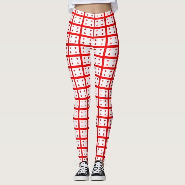 Leggings mit georgischer Flagge (Vorderseite)