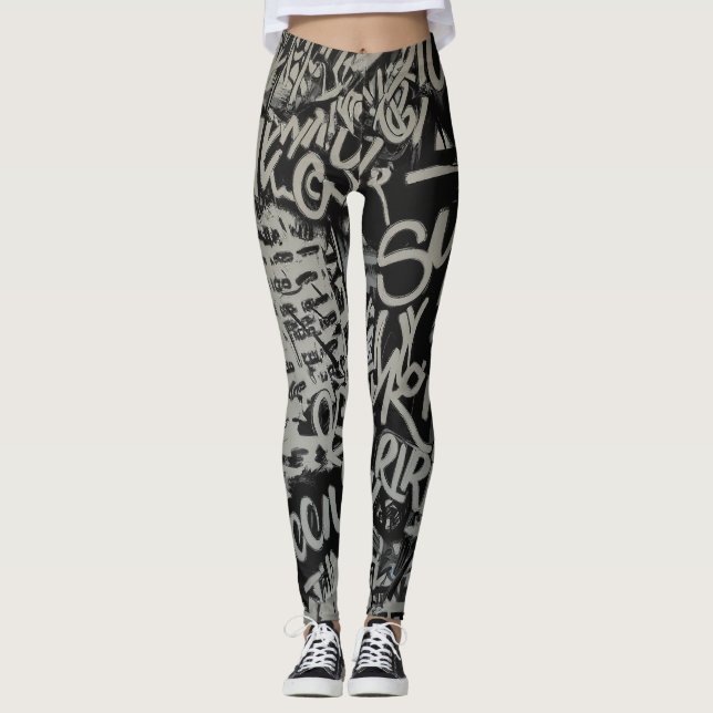 Leggings mit Graffiti-Druck (Vorderseite)