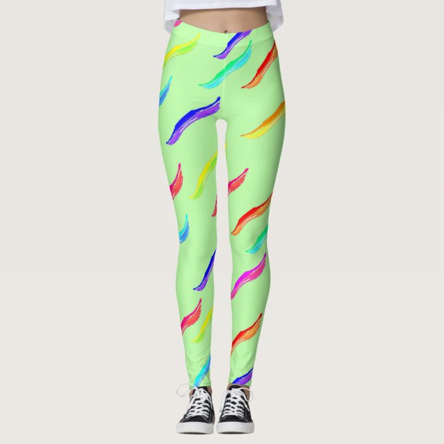 Leggings mit hellgrünen Farben (Vorderseite)