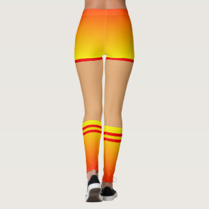Leggings mit Imitaten Shorts und Socken Streifen