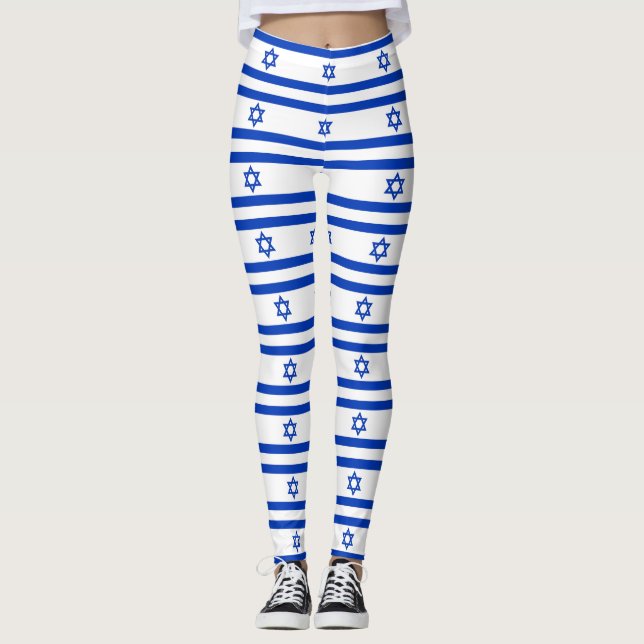 Leggings mit israelischer Flagge (Vorderseite)