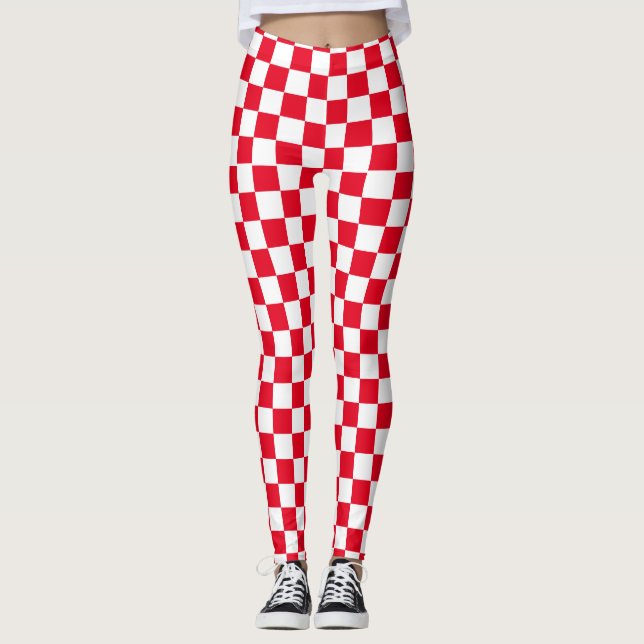 Leggings mit karierten Mustern - Racing- Sport-Fra (Vorderseite)