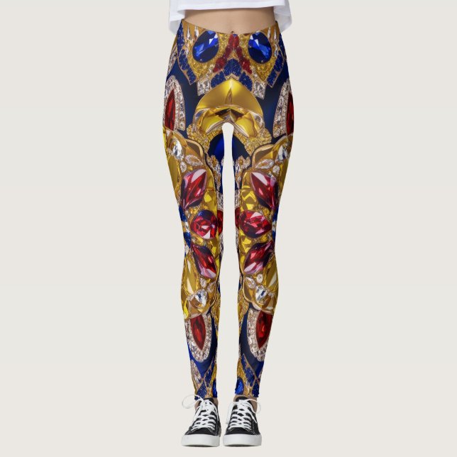Leggings mit kolumbianischer Farbgestaltung (Vorderseite)