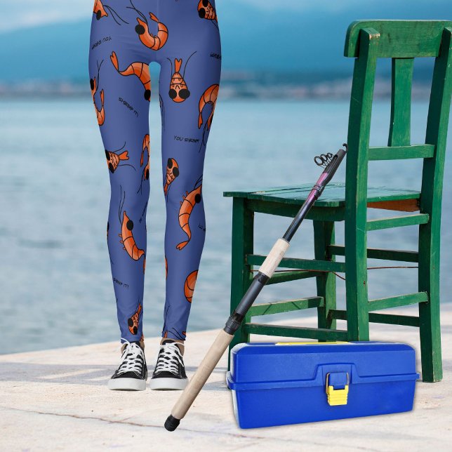 Leggings mit lustigen Meeresfrüchten (Going fishing? Shrimp leggings are the outfit for it.)