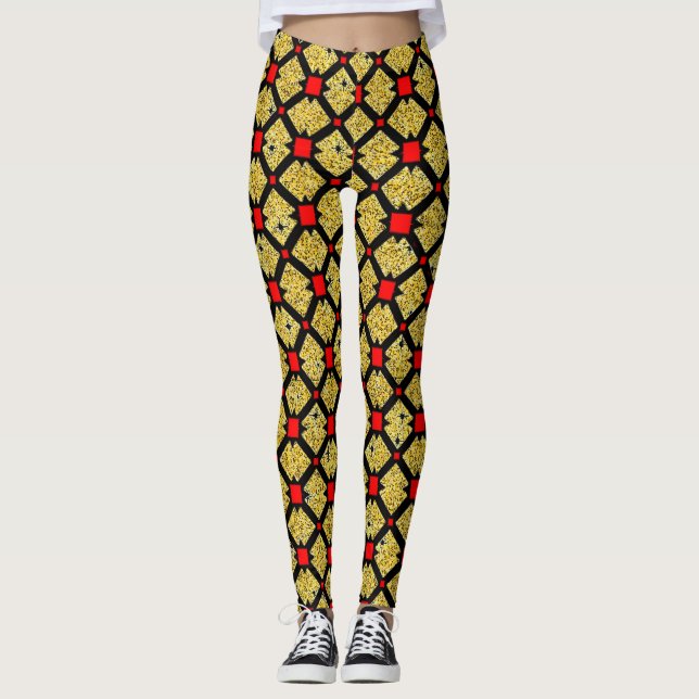 Leggings mit mehrfarbigem Blumendesign (Vorderseite)