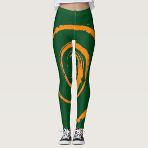Leggings mit Orange Twirl