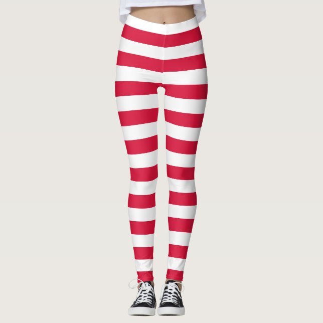 Leggings mit polnischer Flagge (Vorderseite)