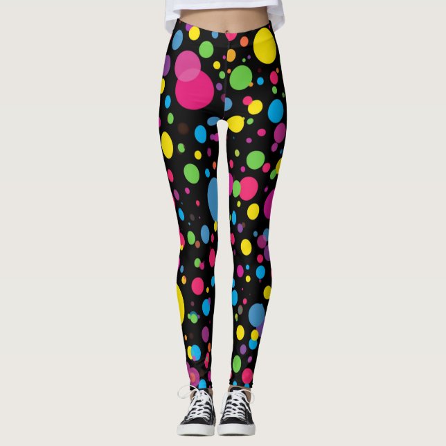 Leggings mit Punktenmuster (Vorderseite)