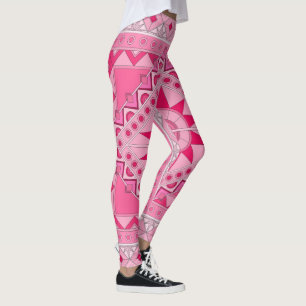 Leggings mit rosa lässiger Kunst