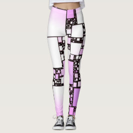 Leggings mit rosa und weißem Platz