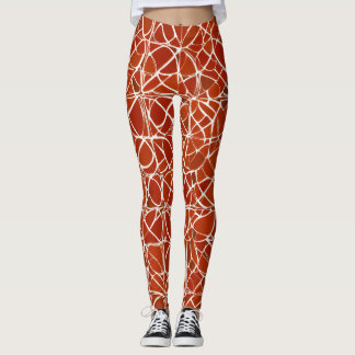 Leggings mit roten Blumendesigns