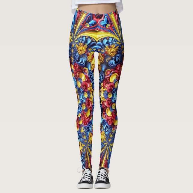 Leggings mit rumänischer Farbgestaltung (Vorderseite)
