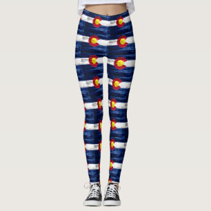 Leggings mit rustikaler Holzflagge
