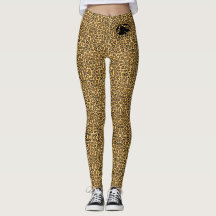 Leggings mit schwarzem B&BE-Logo für Tierwerbung