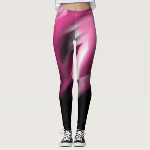 Leggings mit schwarzem und rosa Farbverlauf