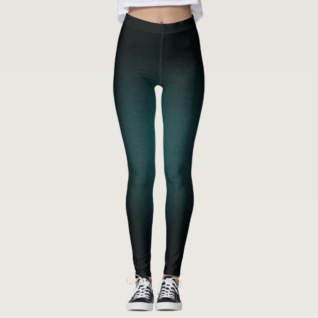 Leggings mit schwarzer und ausgeblendeter Farbe (Vorderseite)