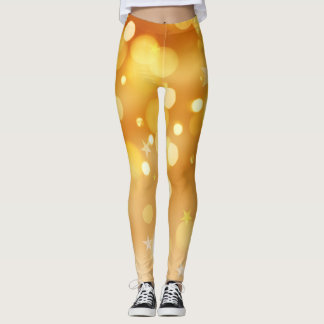 Leggings mit weißem Multi-Color-Star-Design