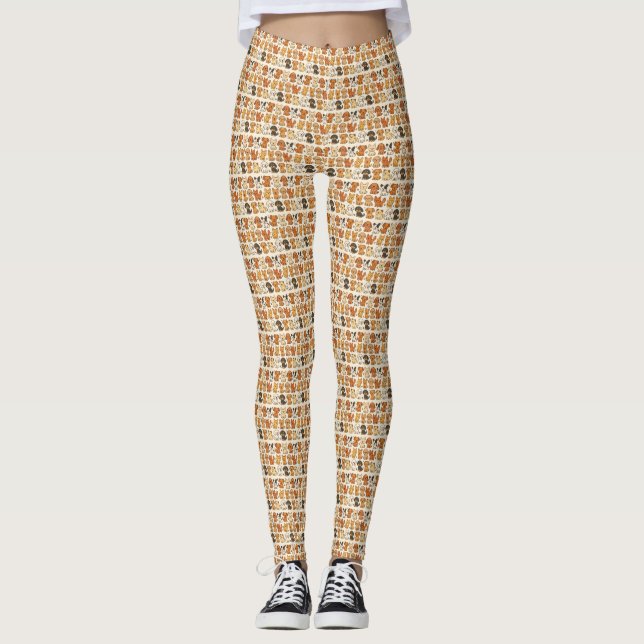 Leggings mit Welpenmuster (Vorderseite)