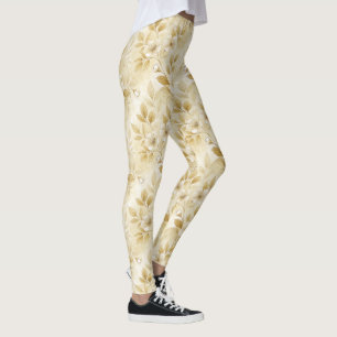 Leggings mit zartem Blumendruck