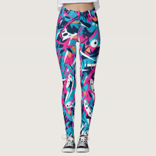 Leggings Model in voller Länge ist 5'10" und trägt