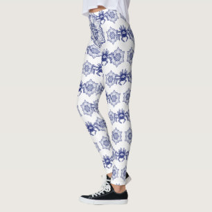 Leggings Modèle de crabe monstre bleu