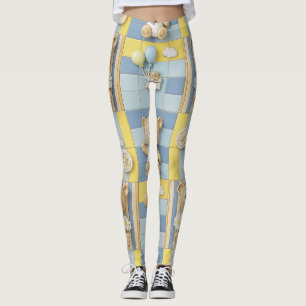 Leggings Modèle de jardin de marguerites Ourson (7)
