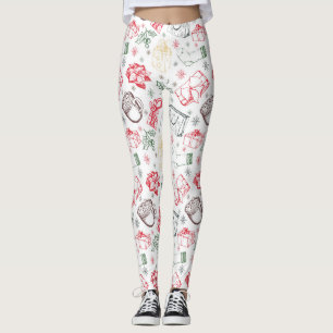 Leggings Modèle de style vintage de joyeux Noël coloré