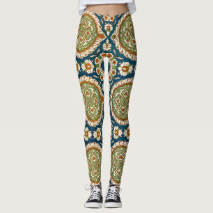 Leggings Modèle décoratif Vintage arabe floral